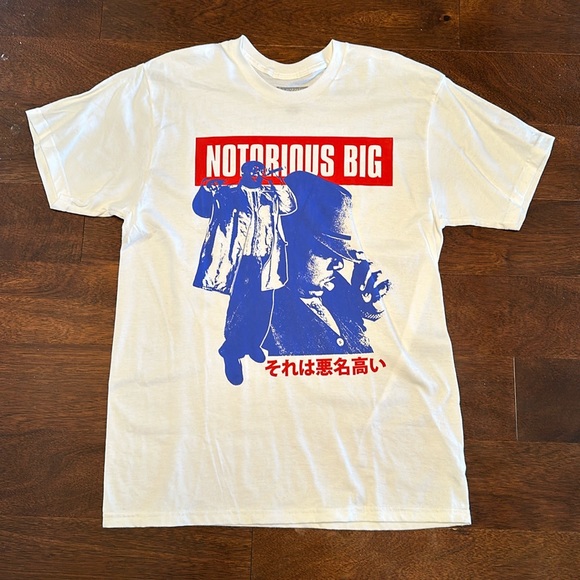 The Notorious B.I.G White Graphic Shirt Adult Size Medium - Picture 1 of 1